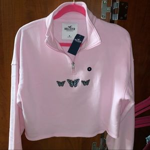 Pink Crop Sweatshirt
